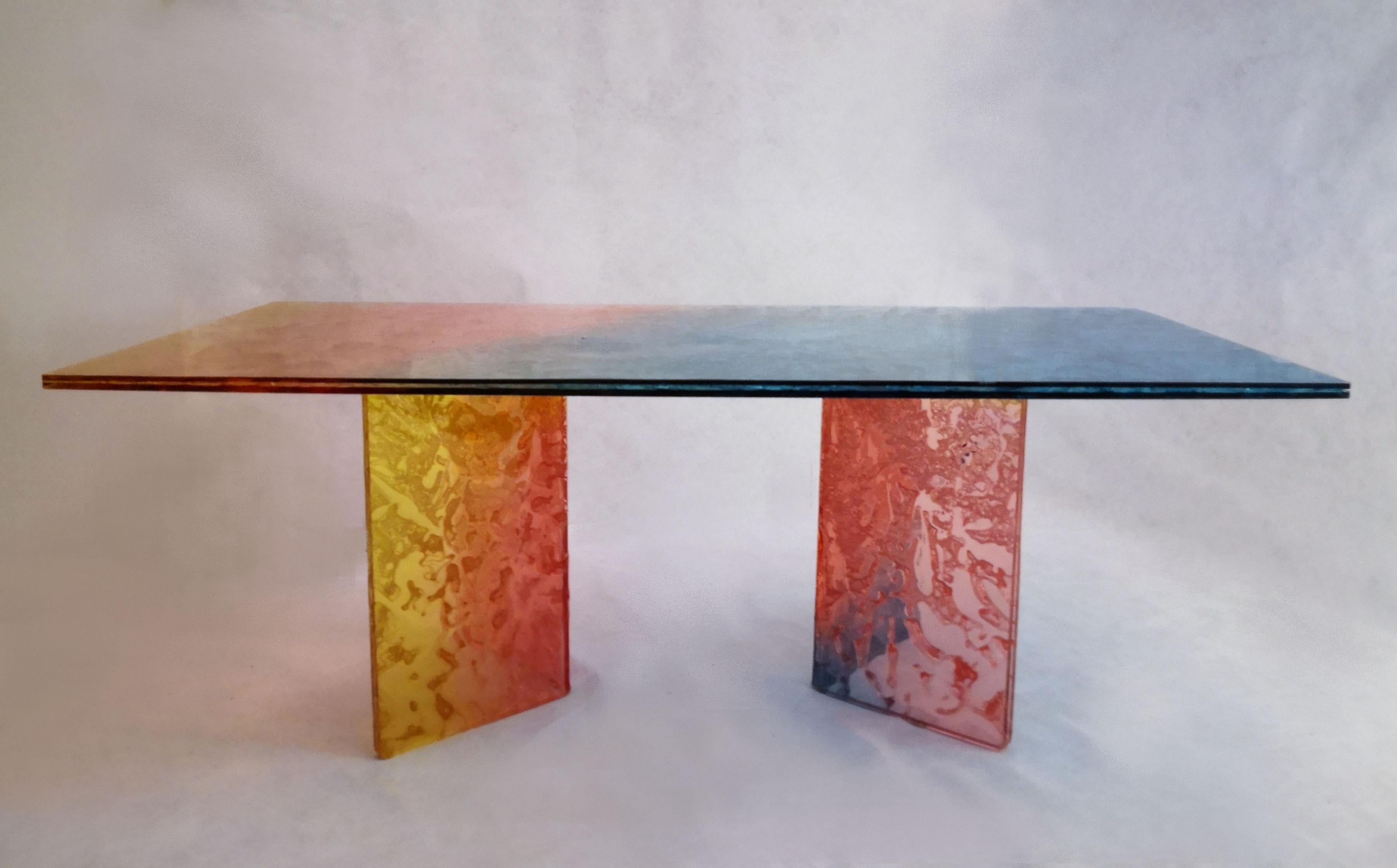 Sketch Multicolor Coffee Table Made in Acrylic Design Roberto Giacomucci in 2022 In New Condition For Sale In ancona, IT