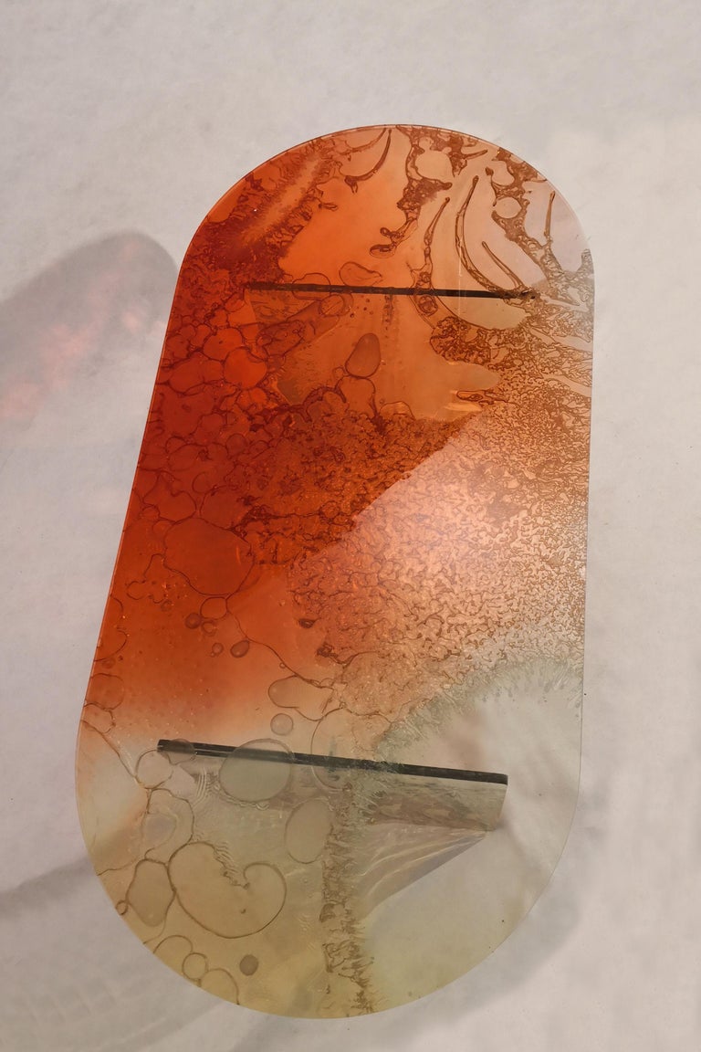 Sketch multicolor Coffee Table Made in Acrylic Design Roberto