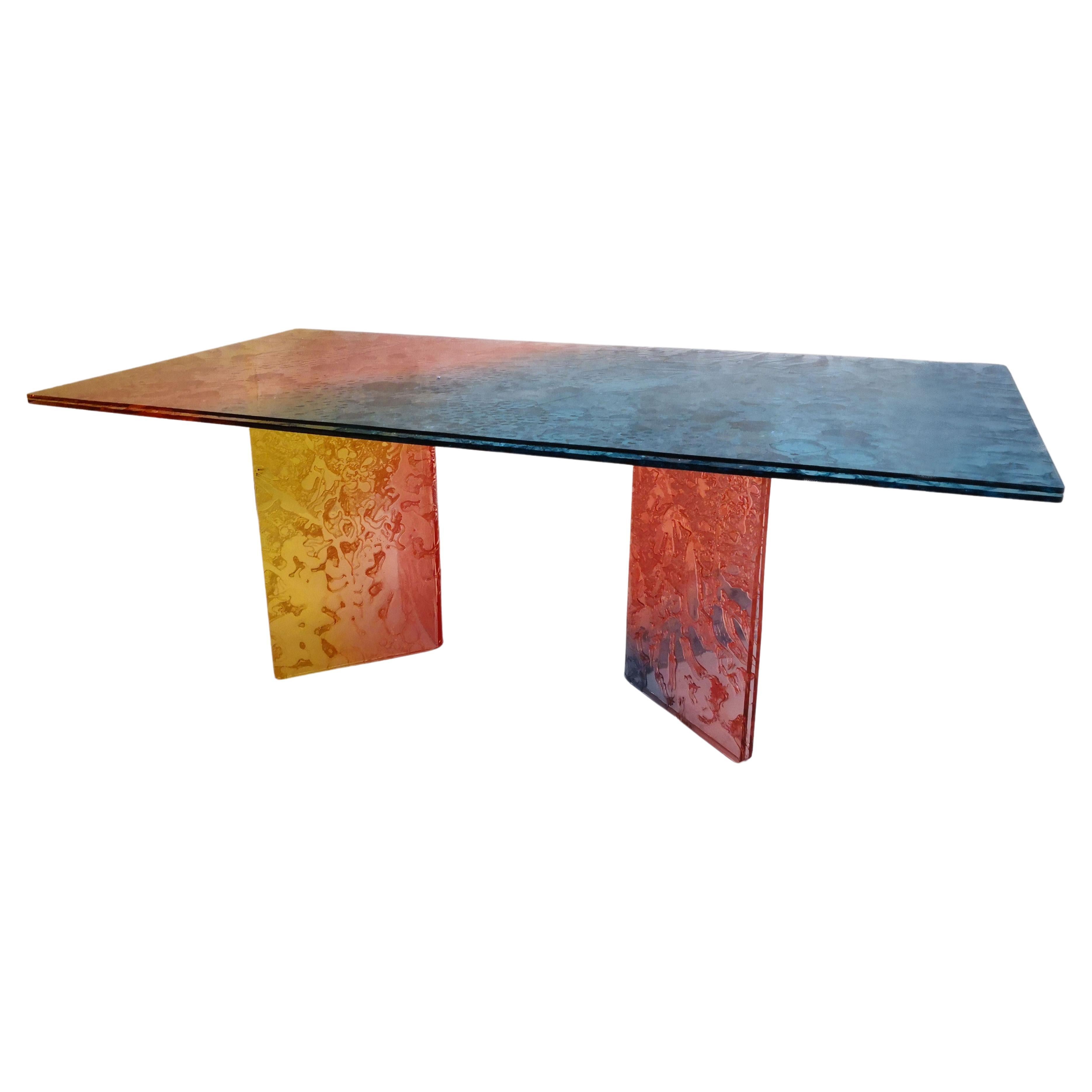 Sketch Multicolor Coffee Table Made in Acrylic Design Roberto Giacomucci in 2022 For Sale