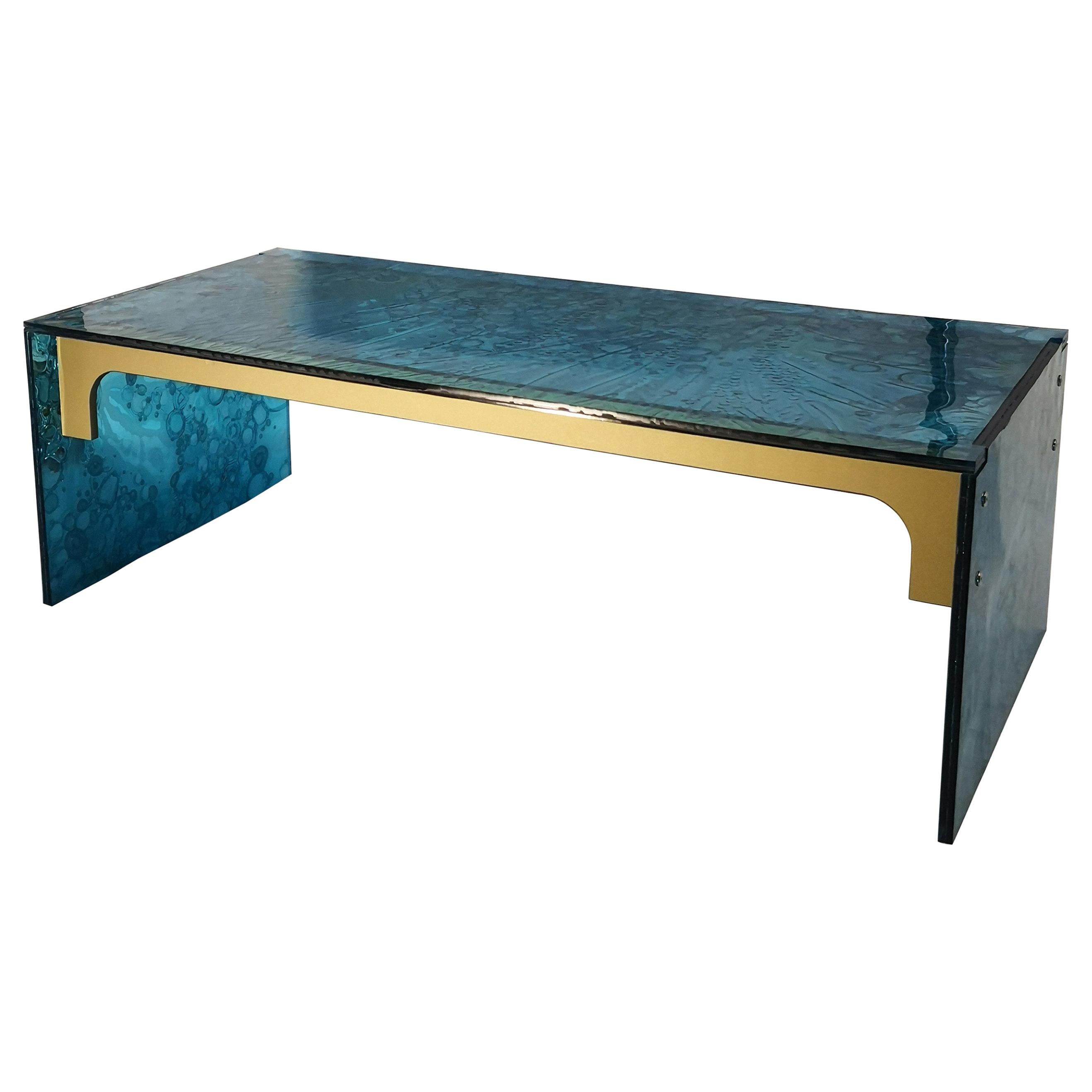 Sketch Quadro Coffee Table Made of Green Acrylic Des, Roberto Giacomucci in 2020 For Sale