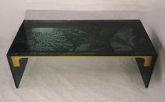 Sketch Quadro Coffee Table Made of Green Moss Acrylic Des, Roberto Giacomucci