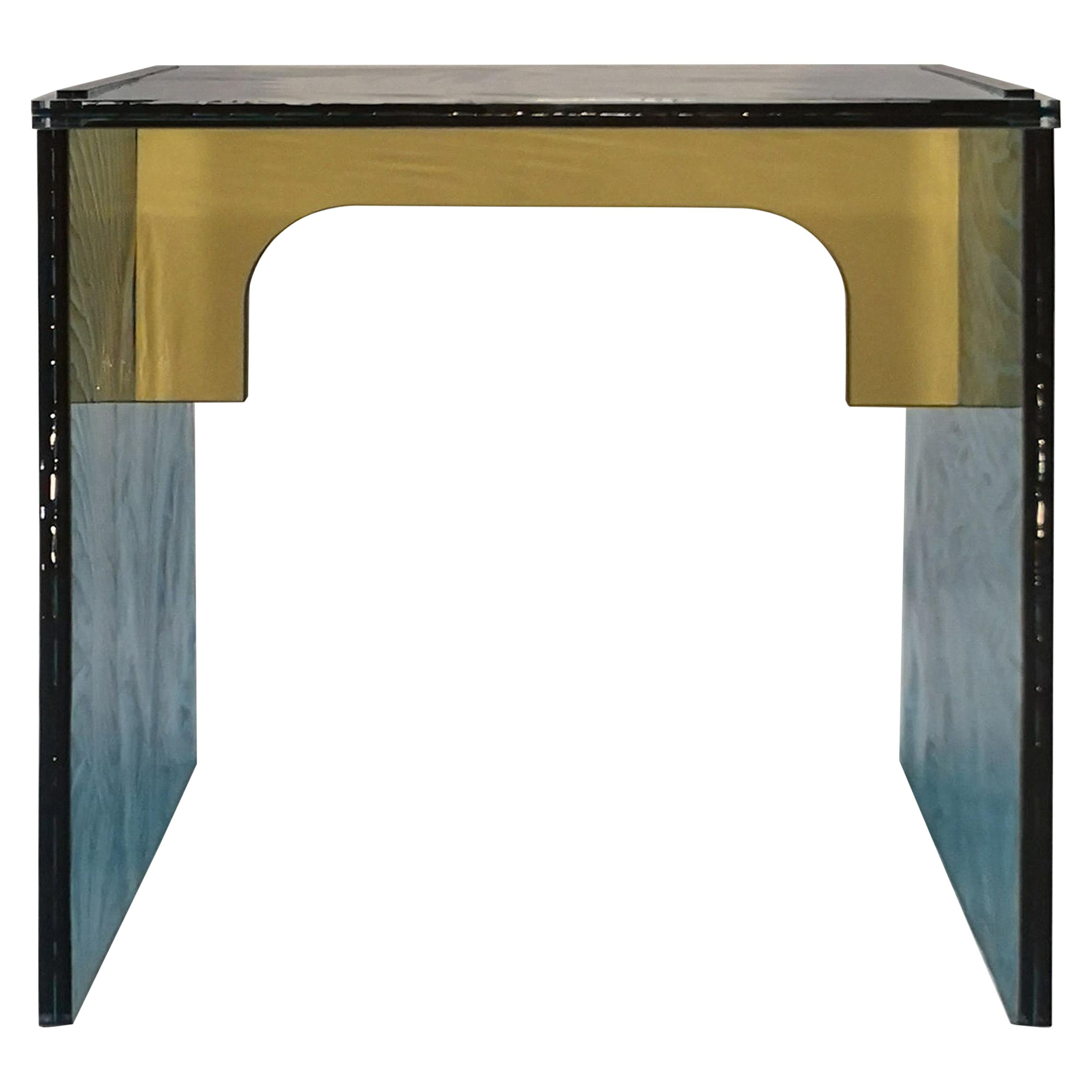 Sketch Quadro Side Table 1 Made of Green Acrylic Des, Roberto Giacomucci in 2020