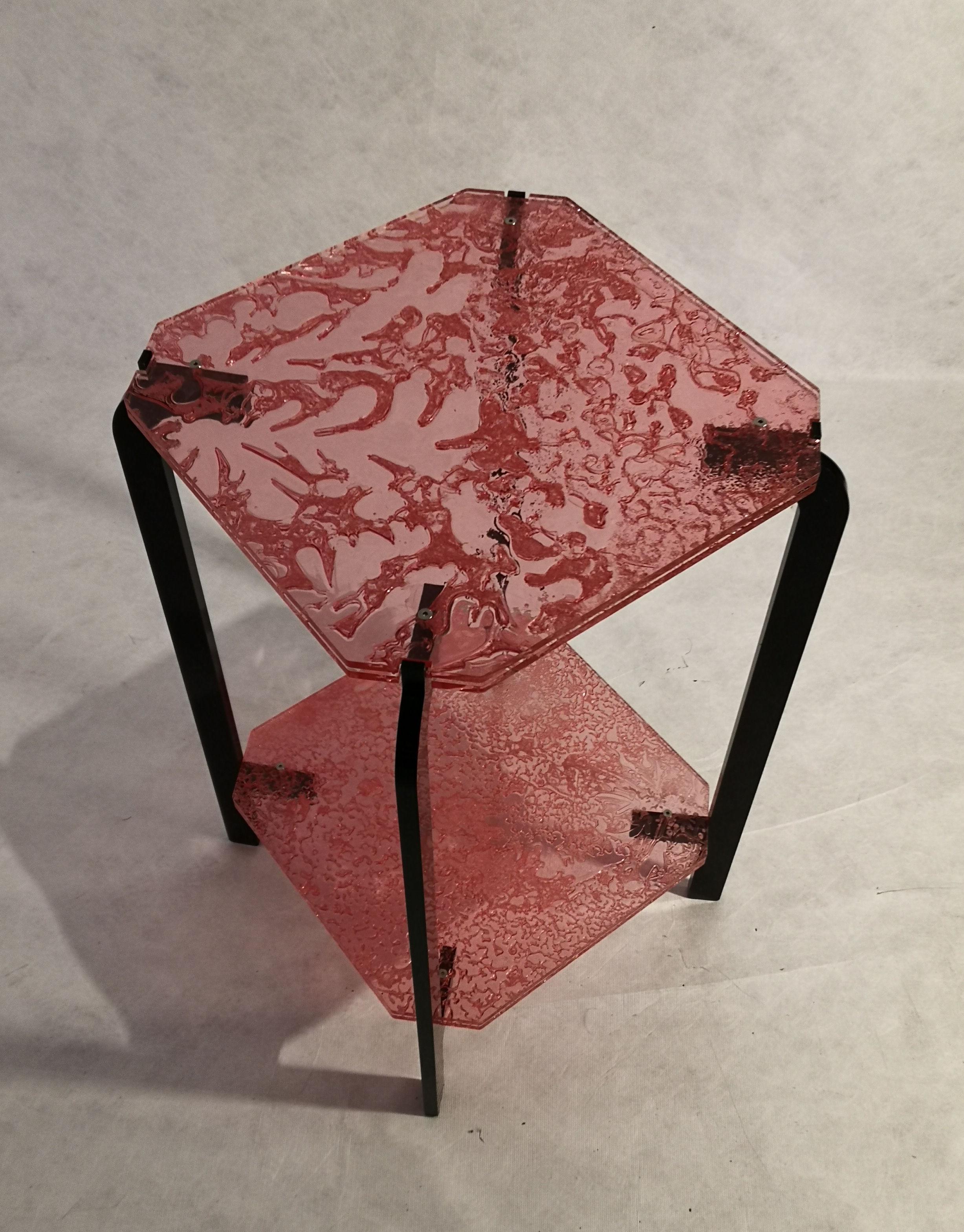 Modern Sketch Side Table Made of Acrylic Design Roberto Giacomucci, 2022 For Sale