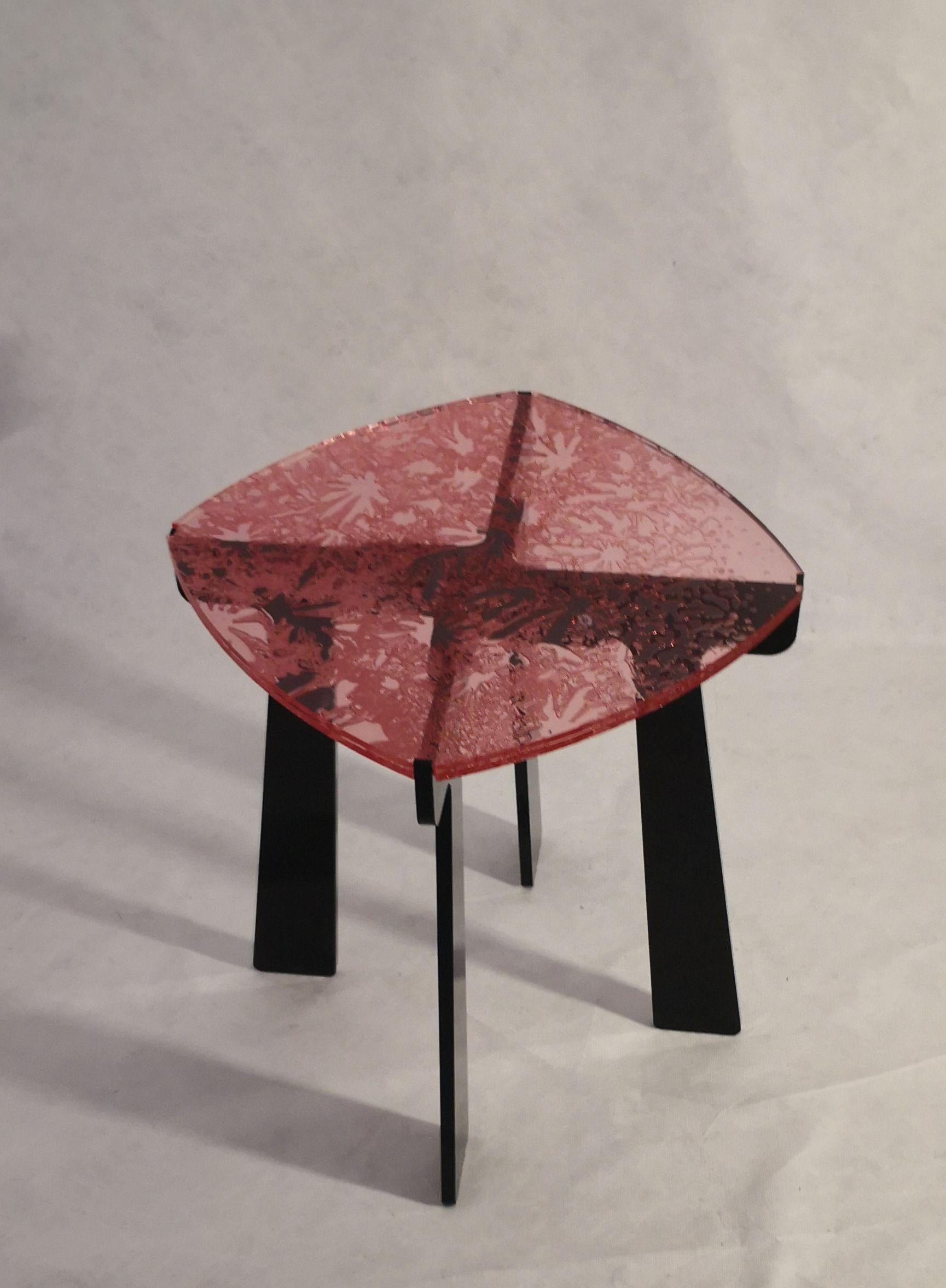 Machine-Made Sketch Side Table Made of Acrylic Design Roberto Giacomucci, 2022 For Sale