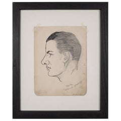 Sketched Profile of Man "780th Ground Station", circa 1943