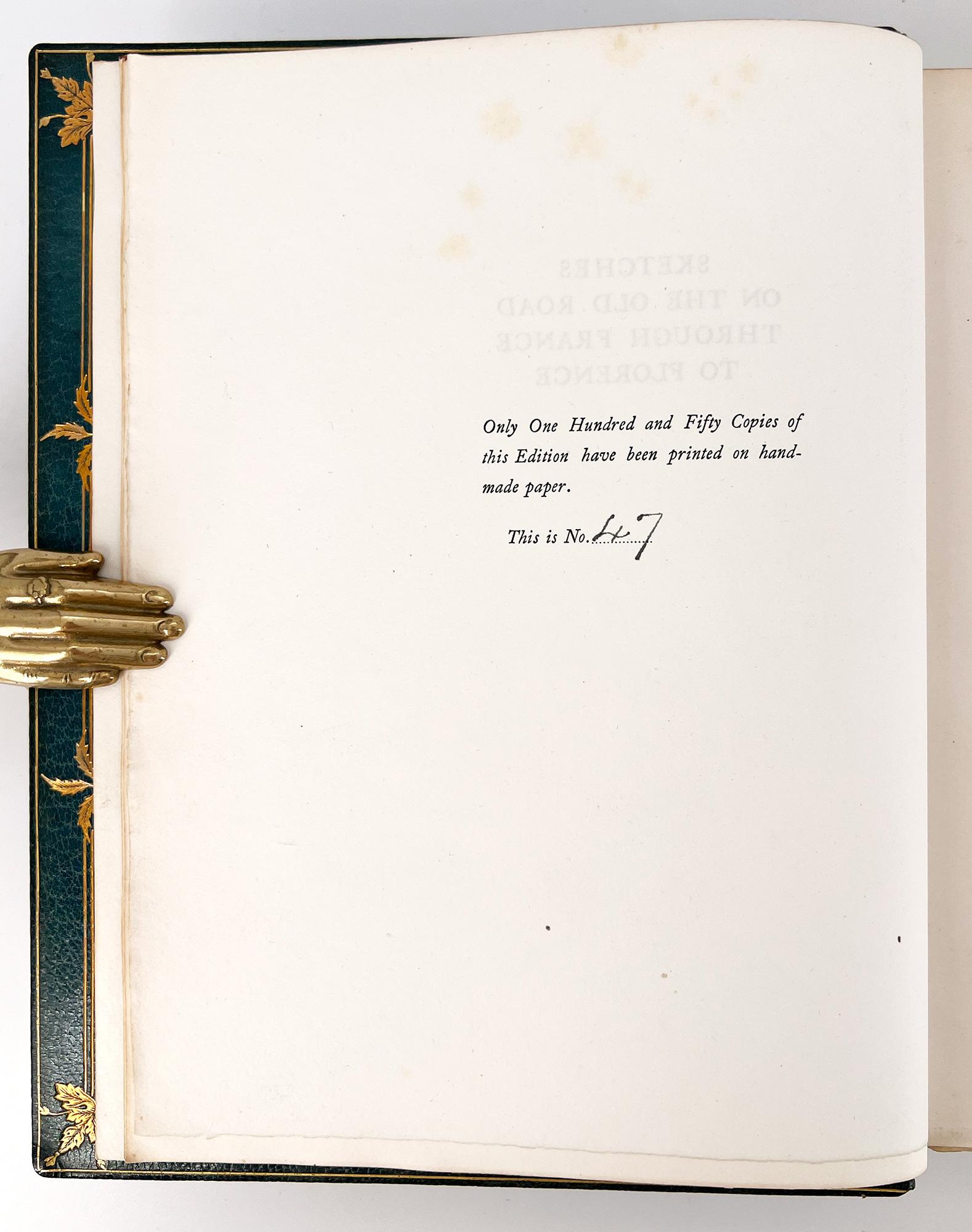 Papier Sketches On The Old Road Through France to Florence par A. H. Hallam Murray en vente
