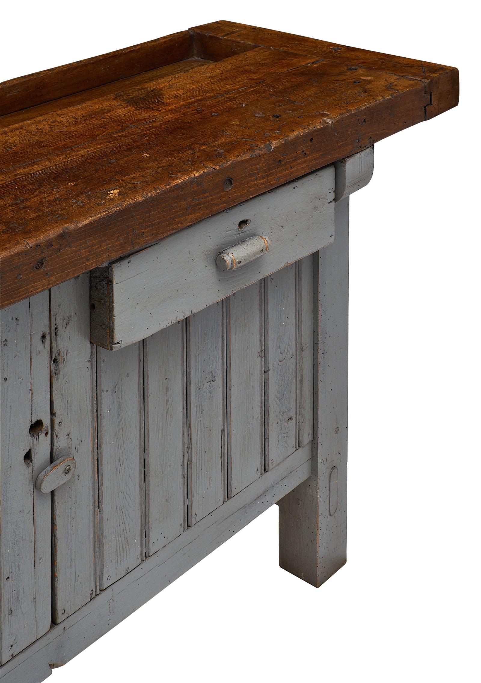 Early 20th Century 'Ski Crafting' French Antique Workbench