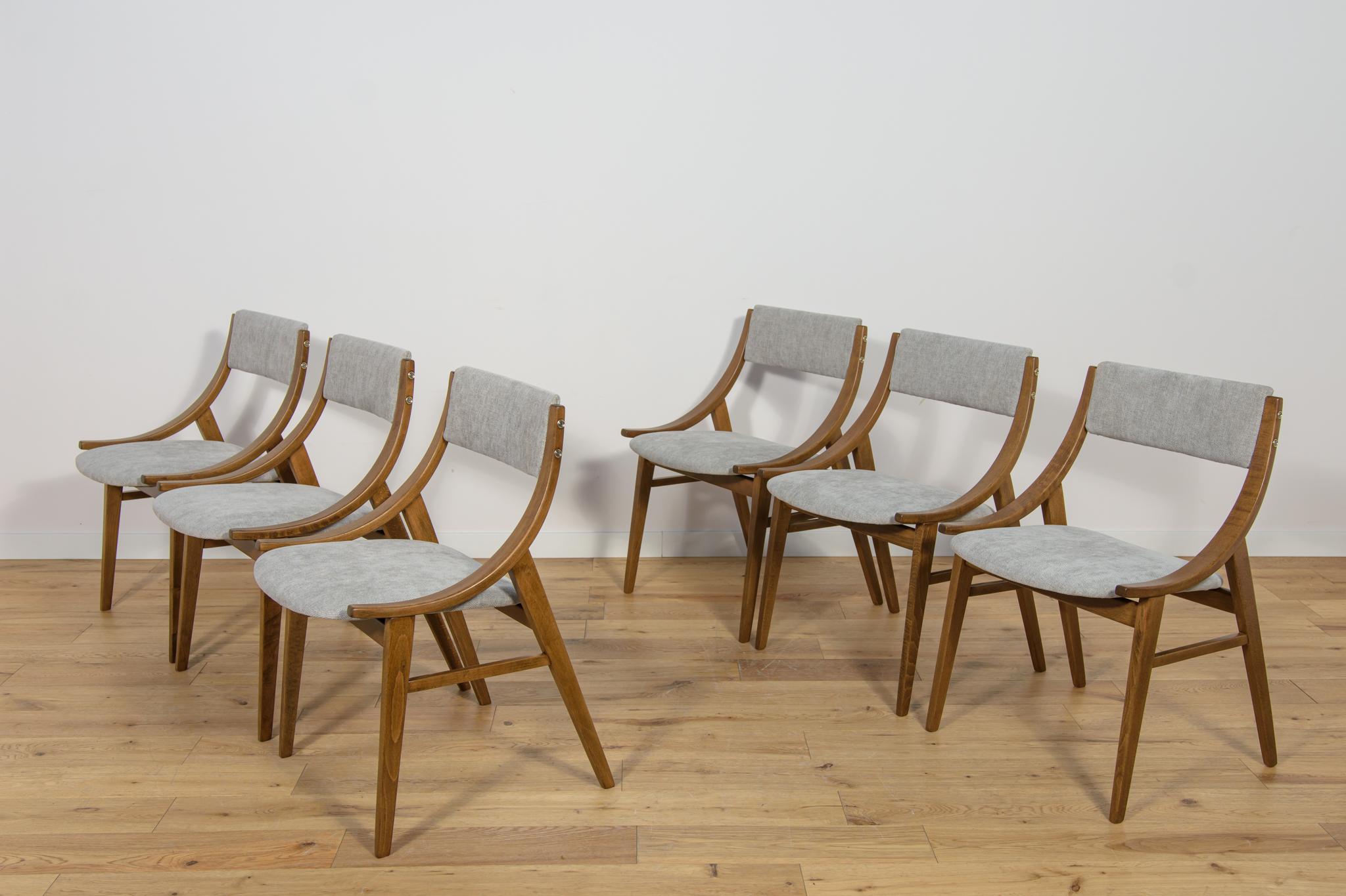Woodwork Ski Jumper Chairs from Zamojska, Poland  1970s Set of 6 For Sale