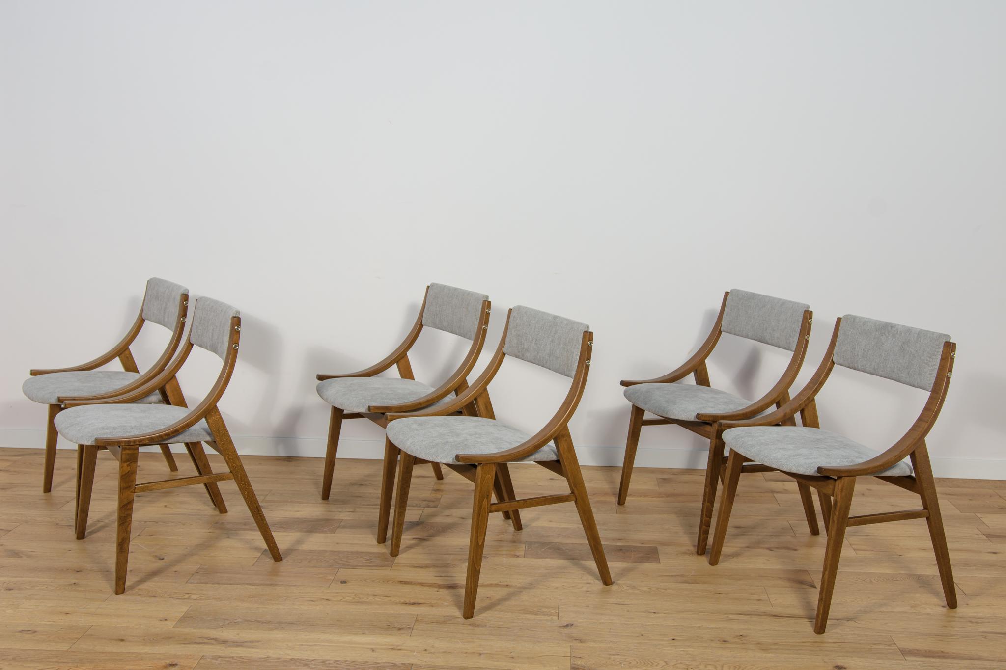 Ski Jumper Chairs from Zamojska, Poland  1970s Set of 6 In Excellent Condition For Sale In GNIEZNO, 30