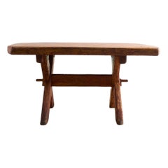 Ski Lodge Table in Pine, circa 1960s