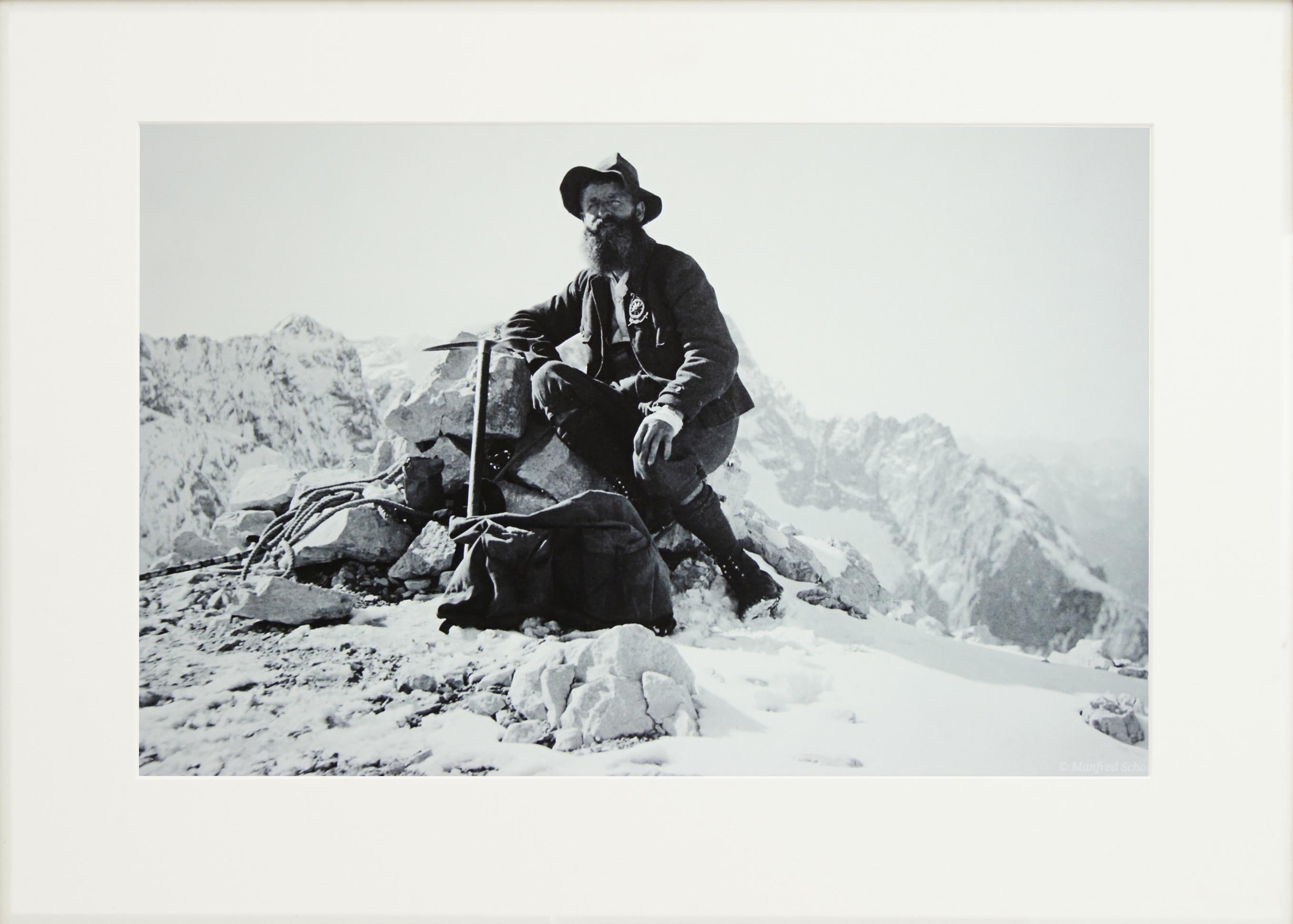 Sporting Art Ski Photograph, 'On the Alpspitze with Zugspitze Behind', from Original, 1930s For Sale