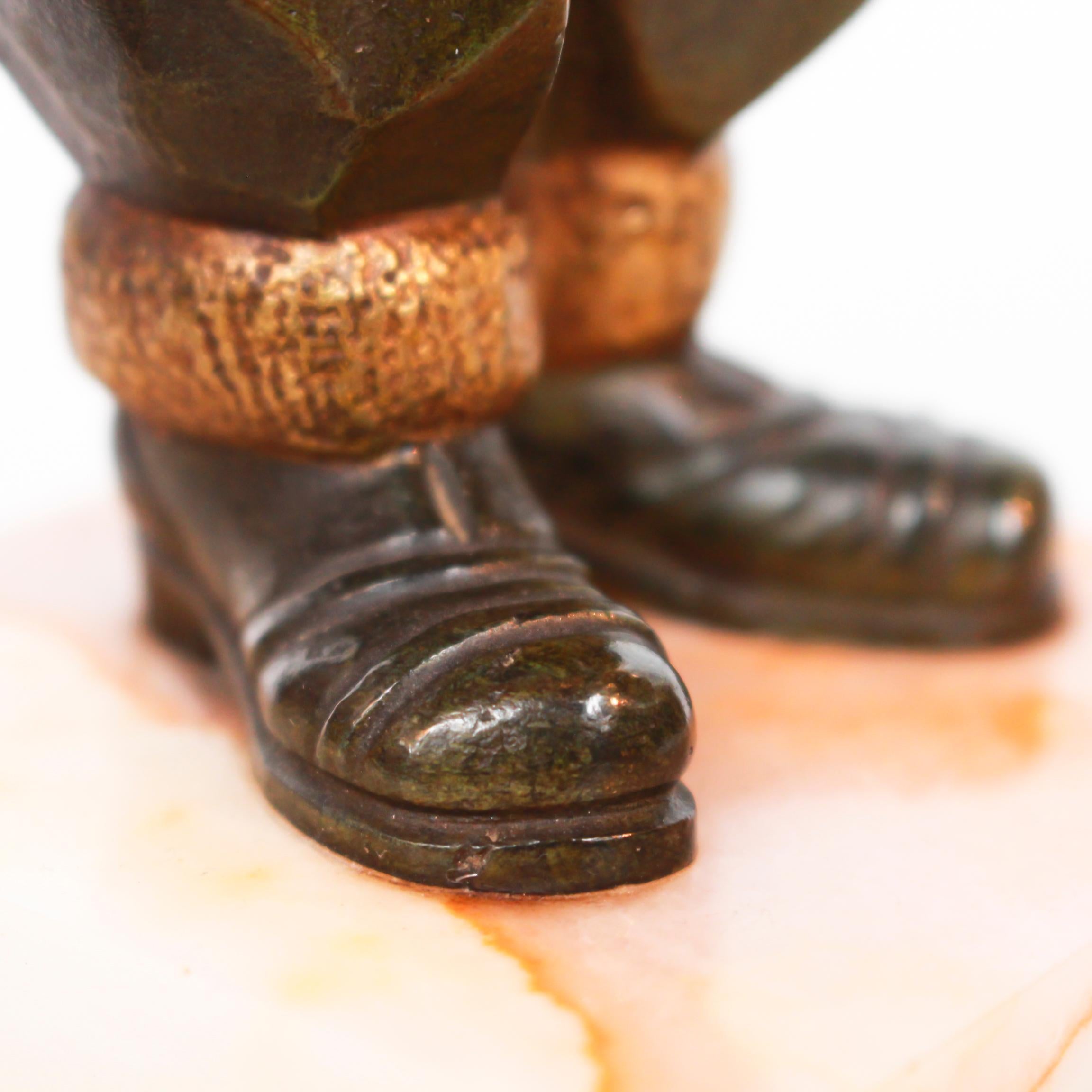 Louis Sosson Art Deco Skier Bronze Sculpture Signed L.Sosson to Base 1920's 8