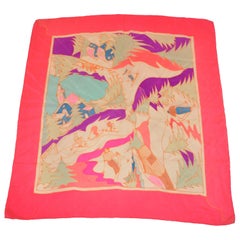 "Skier's Wonderland" Silk Scarf