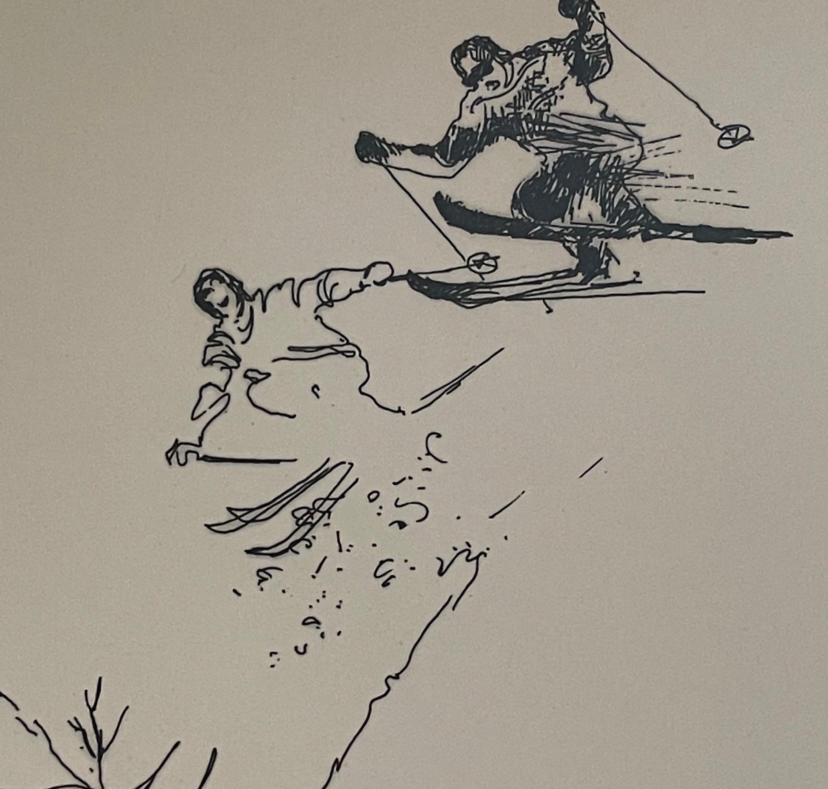 Skiing Suite Etching 