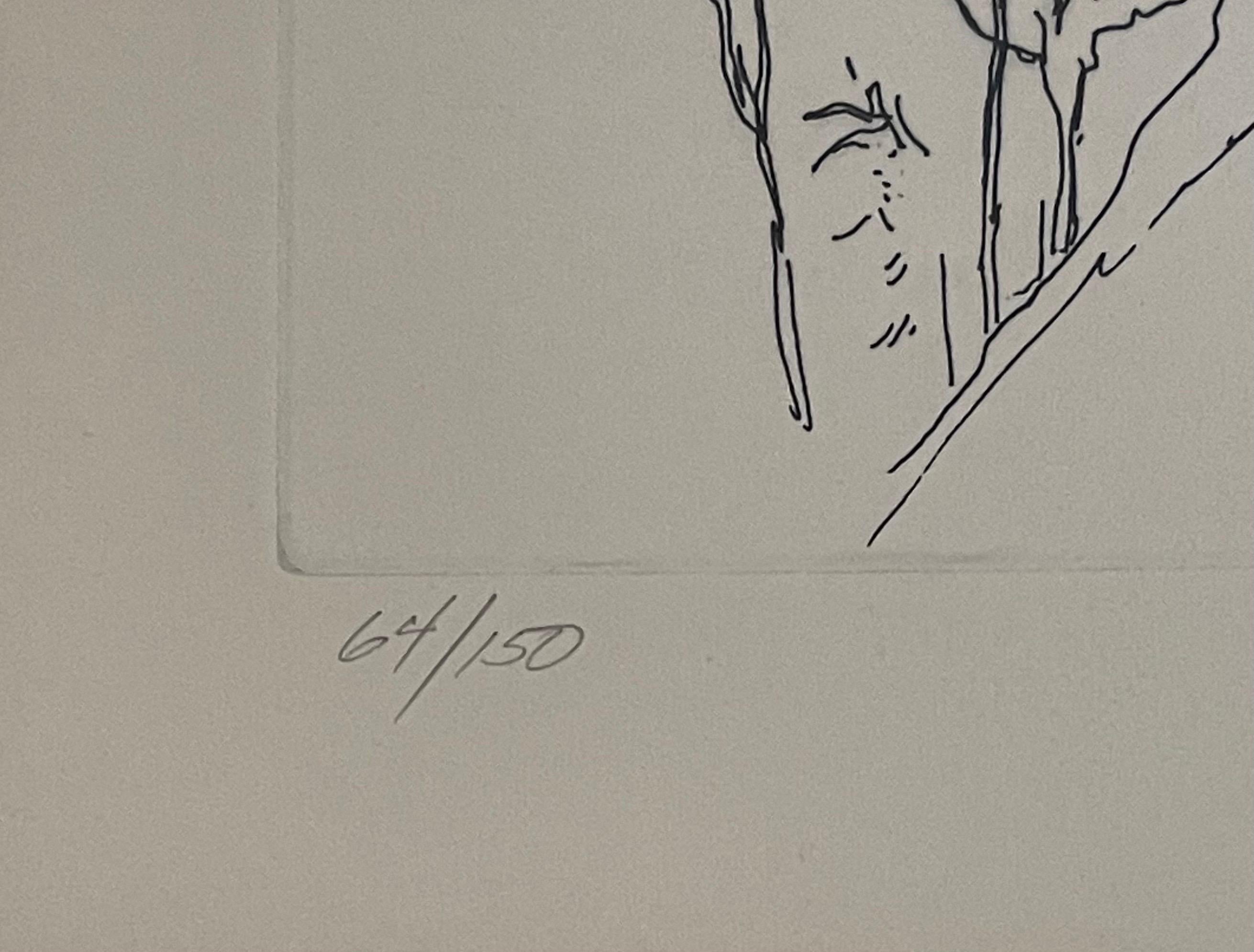 Skiing Suite Etching 