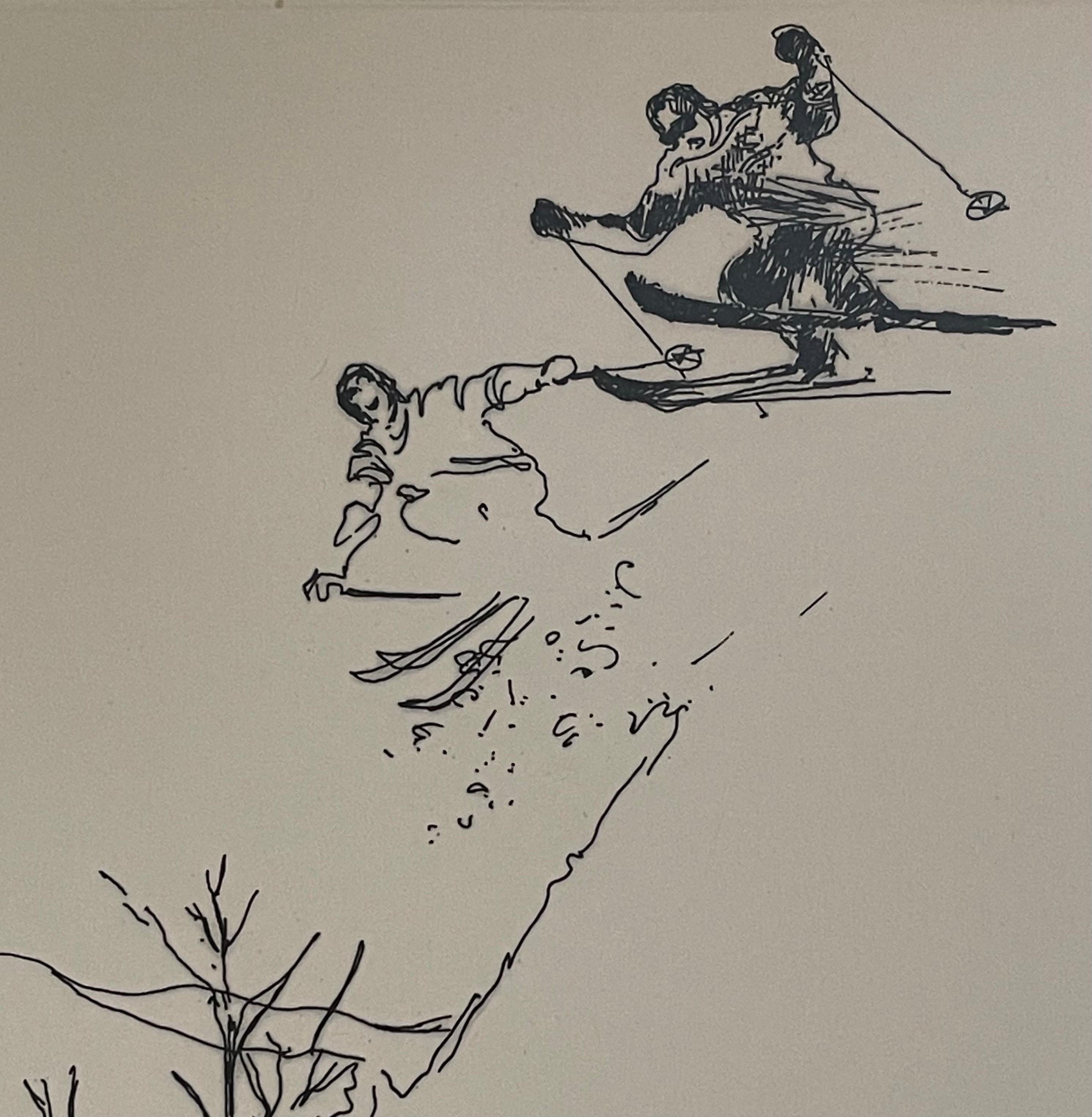 Skiing Suite Etching 