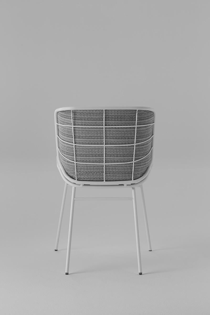 Italian Skin Chair, Gray and White, Home, Contract, Indoor, Chair, Made in Italy For Sale