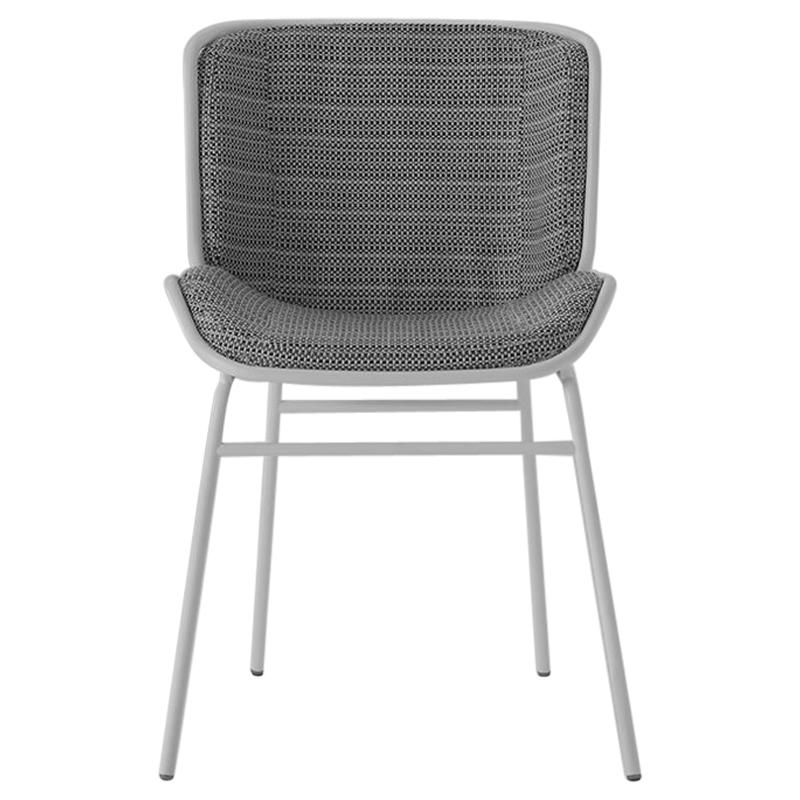 Skin Chair, Gray and White, Home, Contract, Indoor, Chair, Made in Italy For Sale