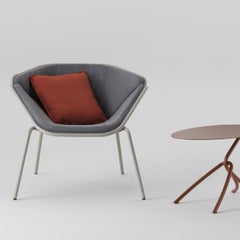 Silla gris Skin Lounge de Giacomo Cattani