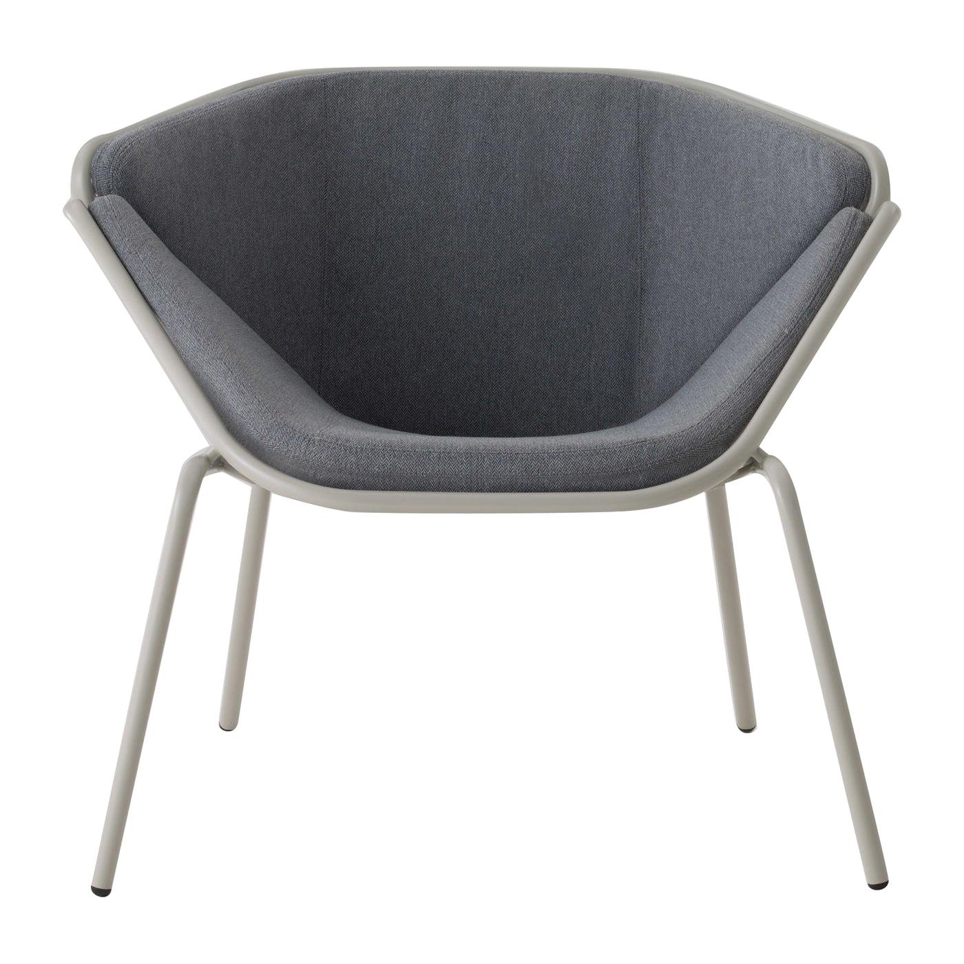 Skin Lounge Gray Chair by Giacomo Cattani For Sale