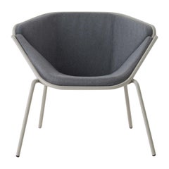 Skin Lounge Gray Chair by Giacomo Cattani