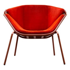 Chaise rouge Skin Lounge de Giacomo Cattani
