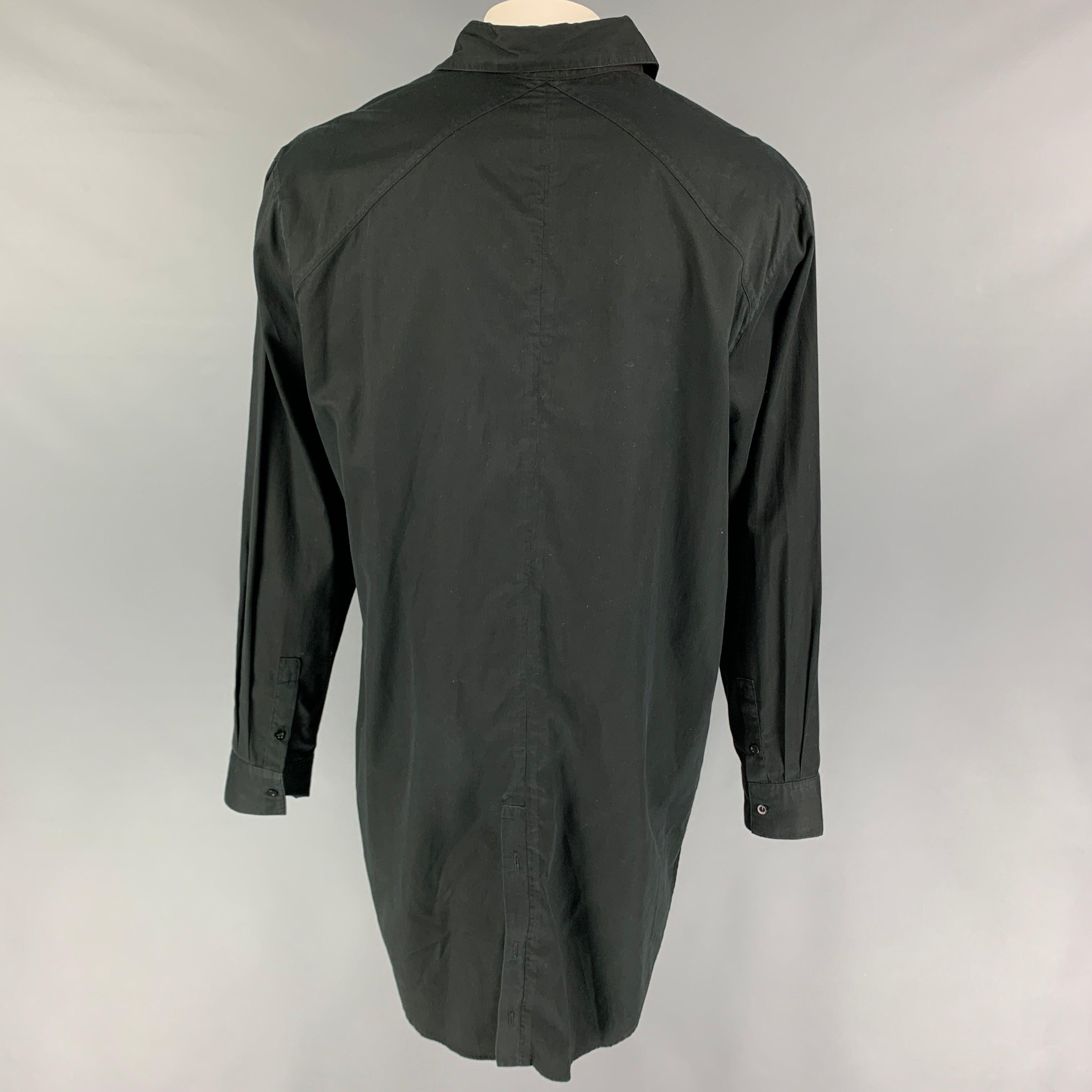 SKINGRAFT Size XL Black Cotton Long Sleeve Shirt In Good Condition For Sale In San Francisco, CA
