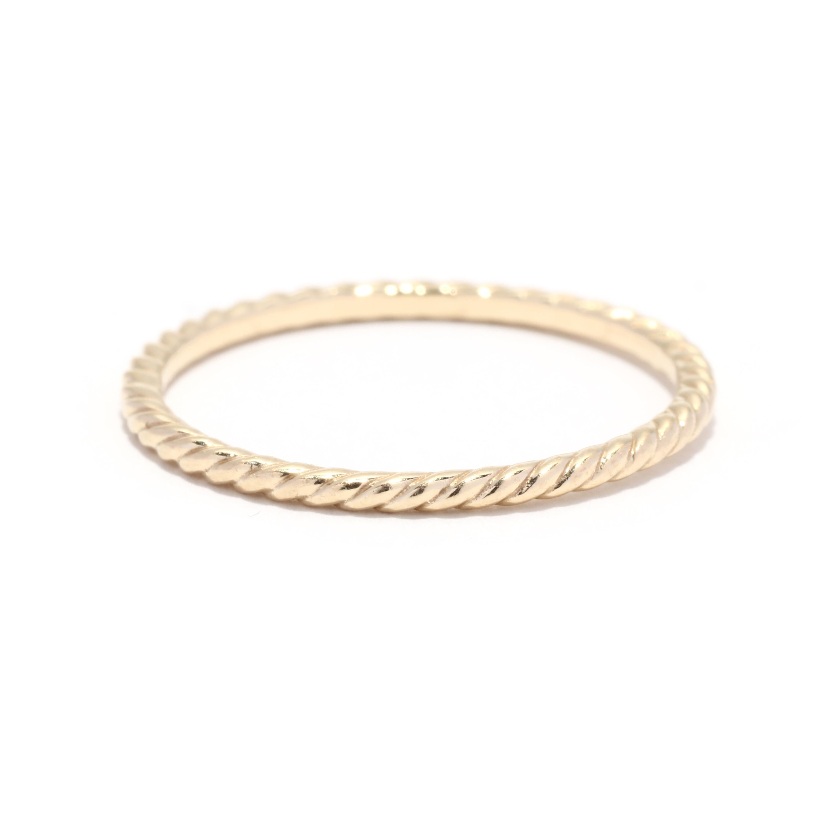 14k gold rope ring