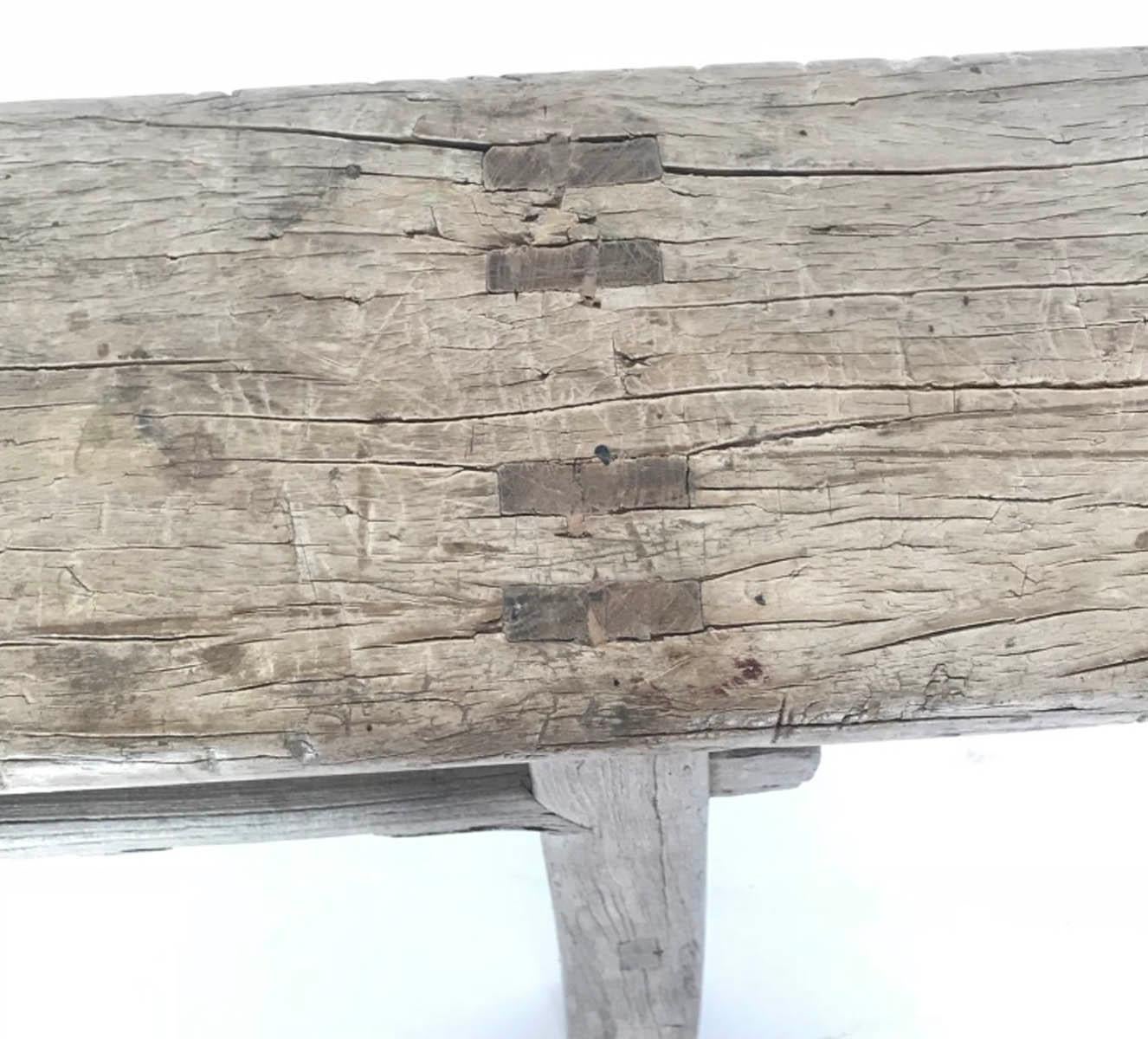 rustic skinny bench