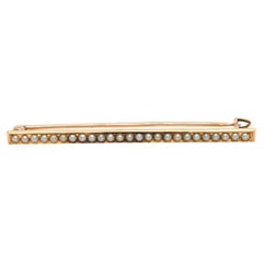 Skinny Seed Pearl Brooch in 14K Skinny Seed Pearl Brooch in Yellow Gold