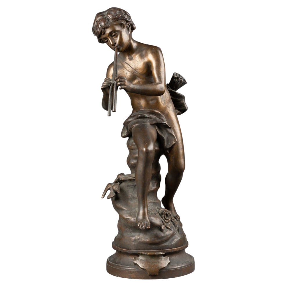 S.Kinsburger: "Amore incantevole", scultura in bronzo patinato - Fine XIX secolo in vendita
