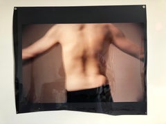 Large Vintage Color Photograph Male Dancing Figure Muse(X) Photo Print Signed