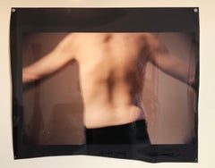 Large Vintage Color Photograph Male Dancing Figure Muse(X) Photo Print Signed