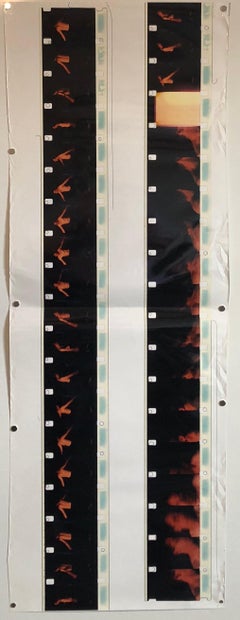Large Vintage Color Photograph Male Dancing Figure Photo Strip Print Signed