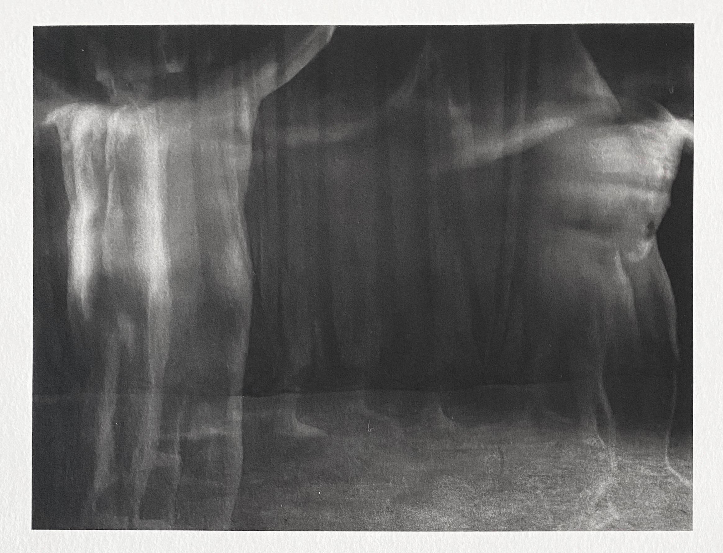 The Vintage Photograph Male Nude Platinum Print Photo 'Ring Around the Rosie' (L'anneau autour de la rose) - Noir Nude Photograph par Skip Arnold