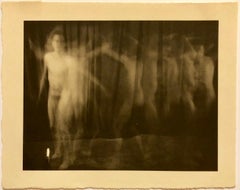 Retro Photograph Male Nude Platinum Print Photo 'Ring Around the Rosie' 