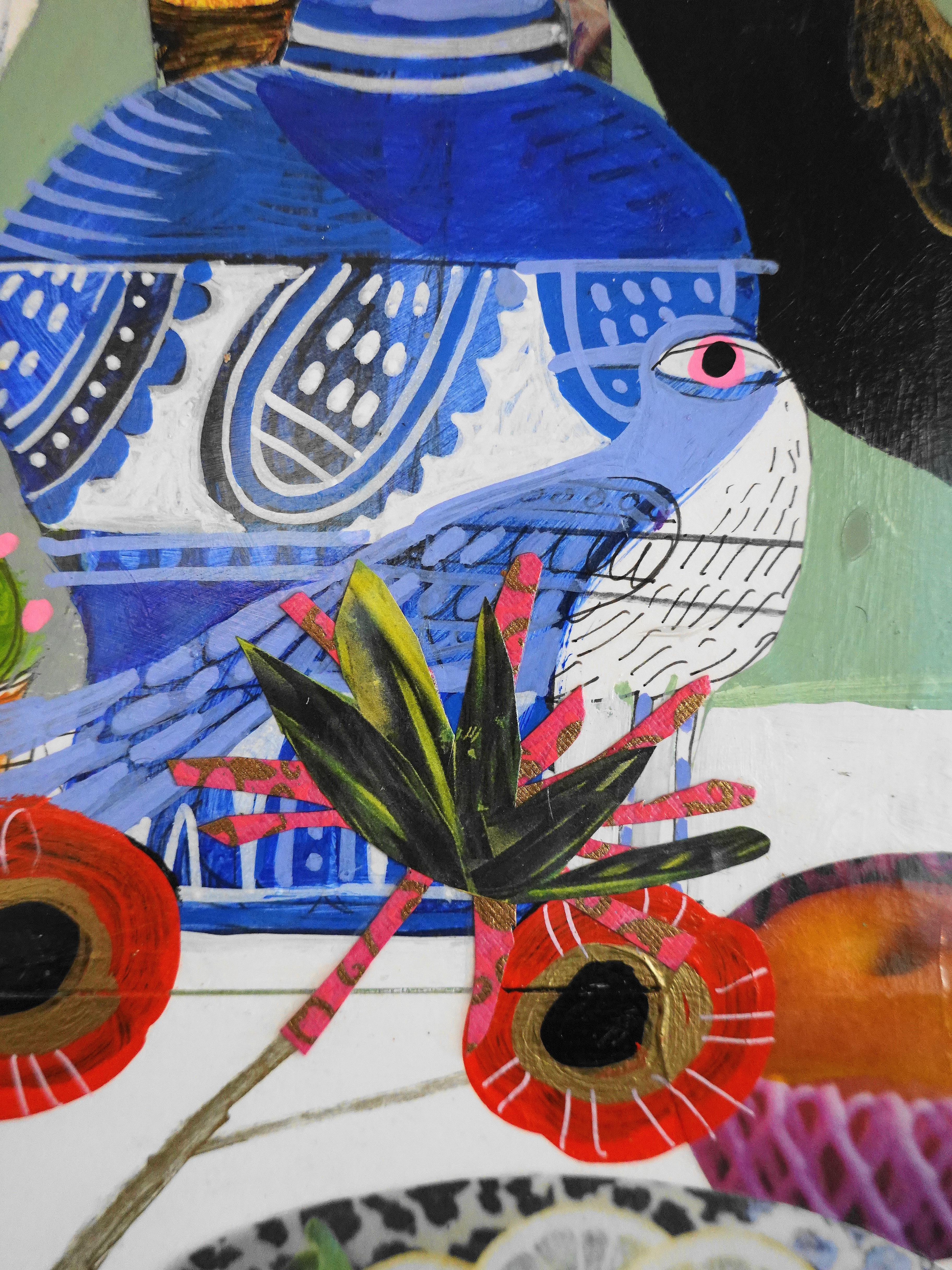 Love Garden Party (Picnic #1), '  di Skip Hill, Tecnica mista su pergamena, 2019 in vendita 3