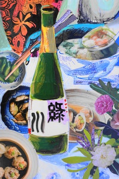 'Love Garden Party (Picnic #2), ' Skip Hill, mixed media and ink on paper 2019