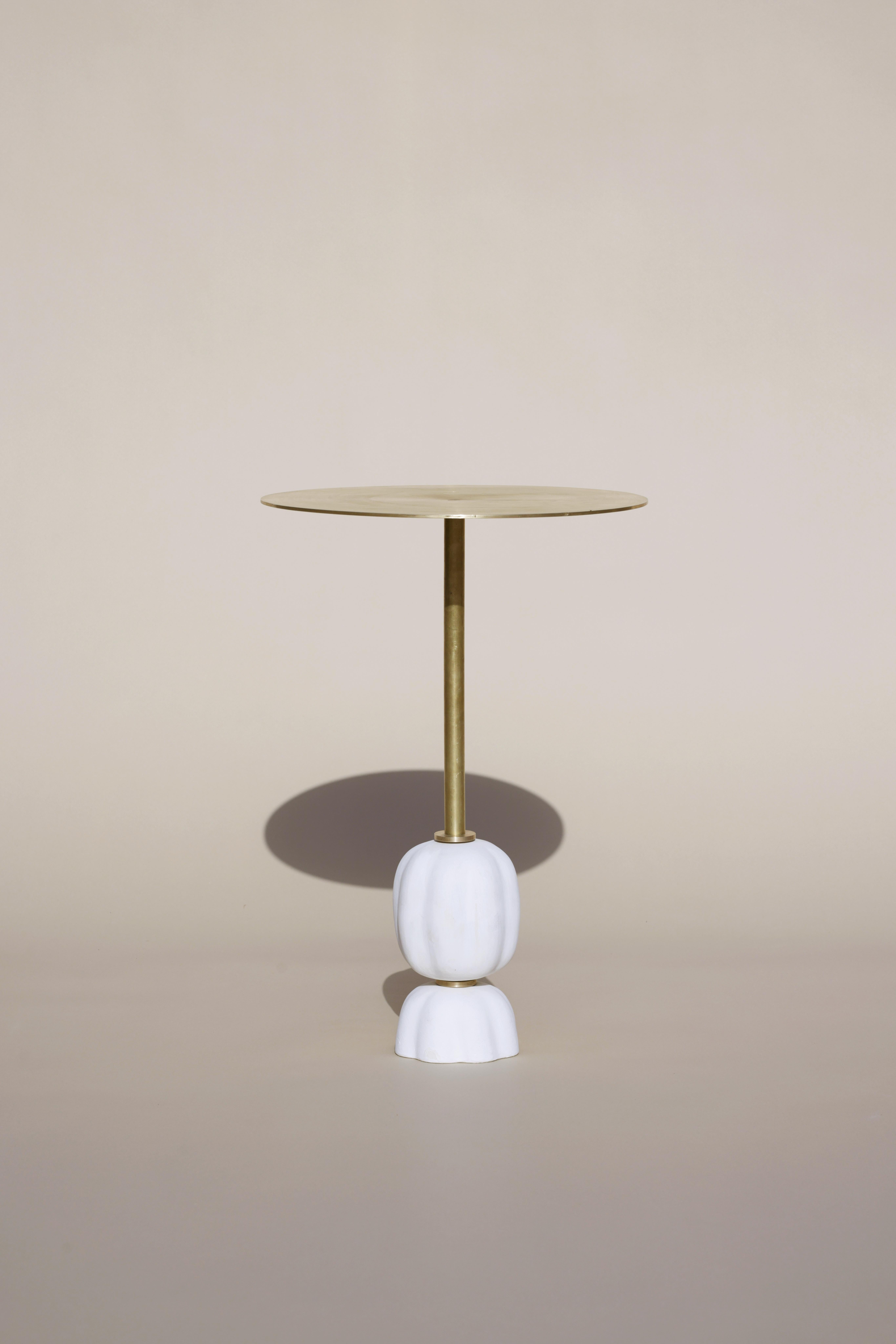 Contemporary Skirt And Bead Side Table by Newblue For Sale