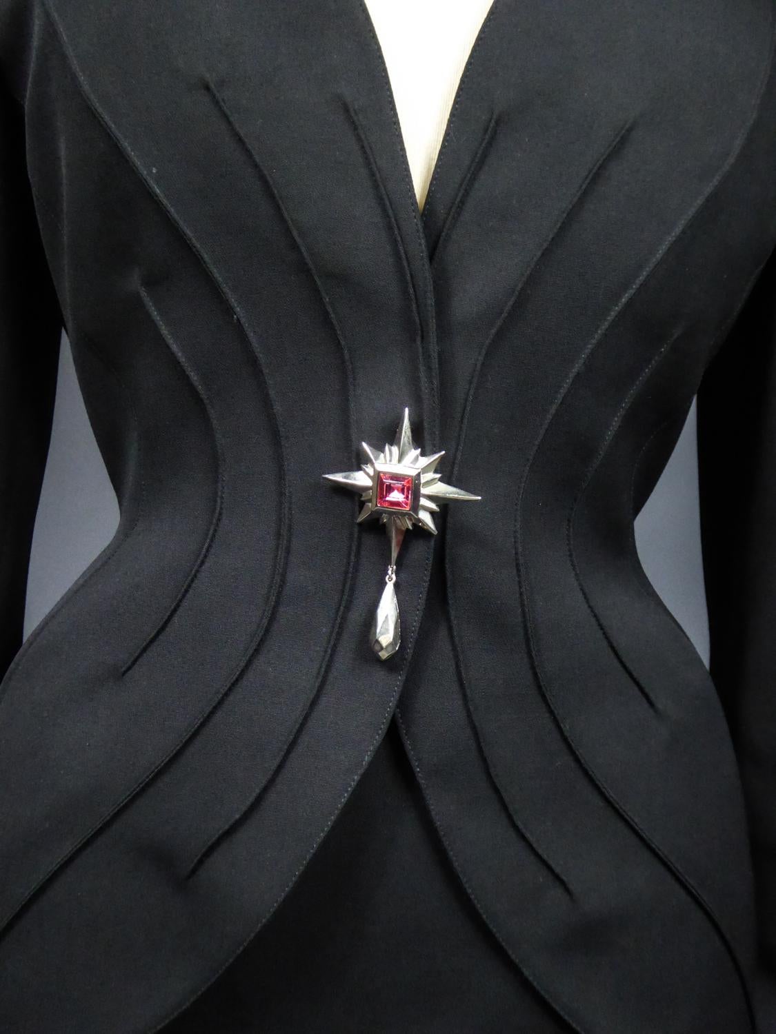 Women's Skirt and Jacket Bar Set by Thierry Mugler Circa 1995