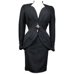 Set gonna e giacca da bar di Thierry Mugler Circa 1995