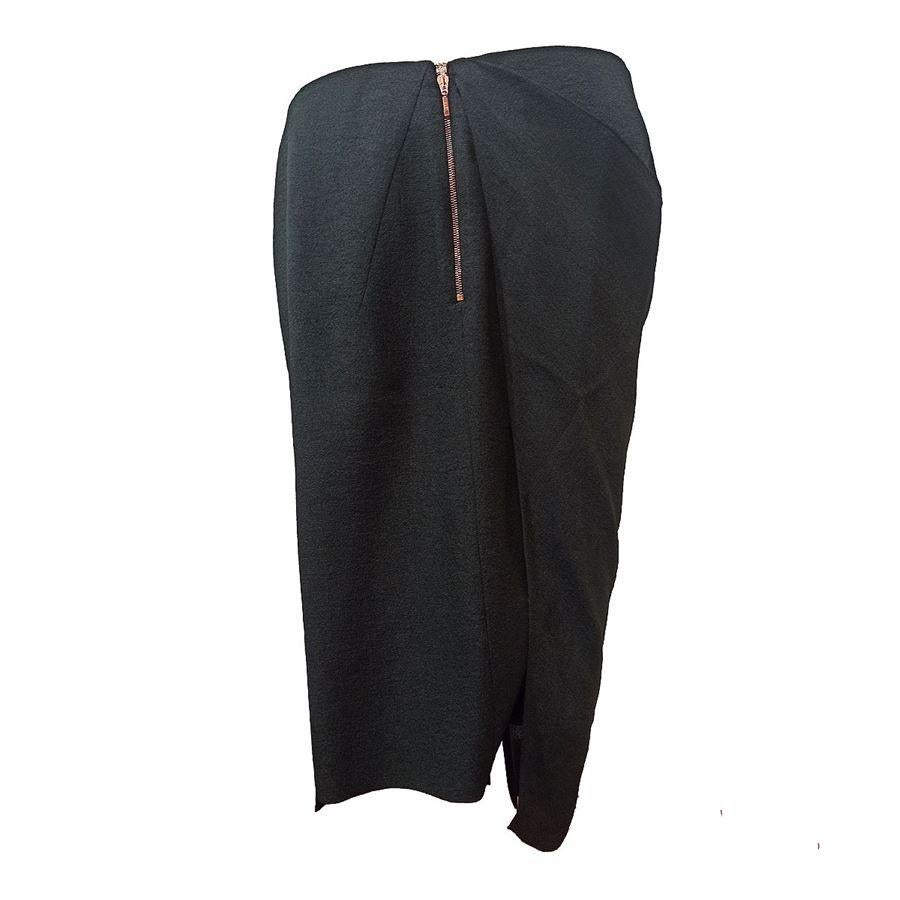 Black Cedric Charlier Skirt size 46 For Sale