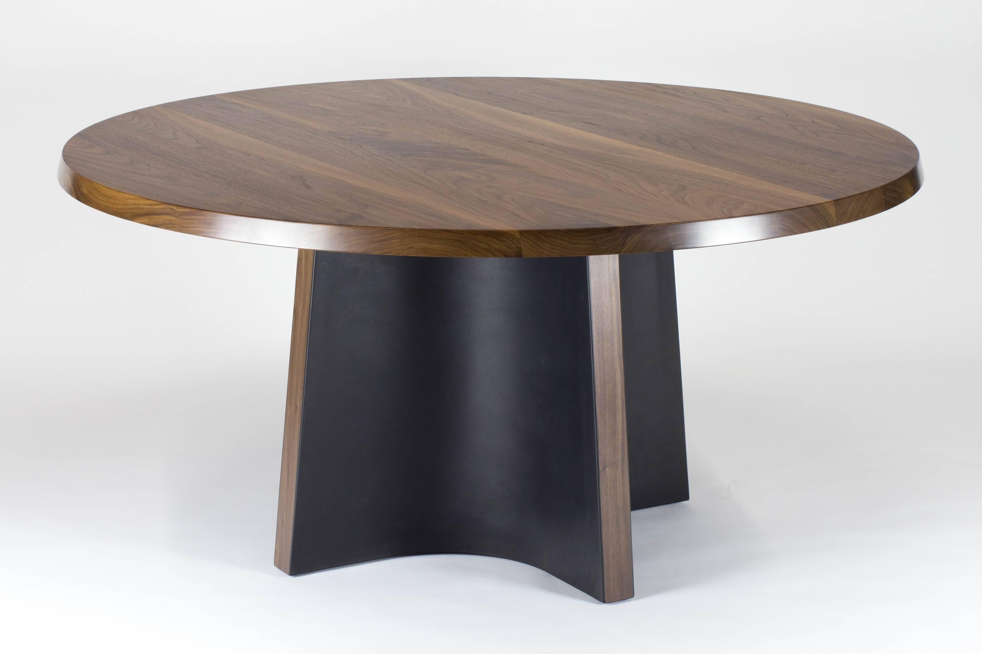 walnut round dining table