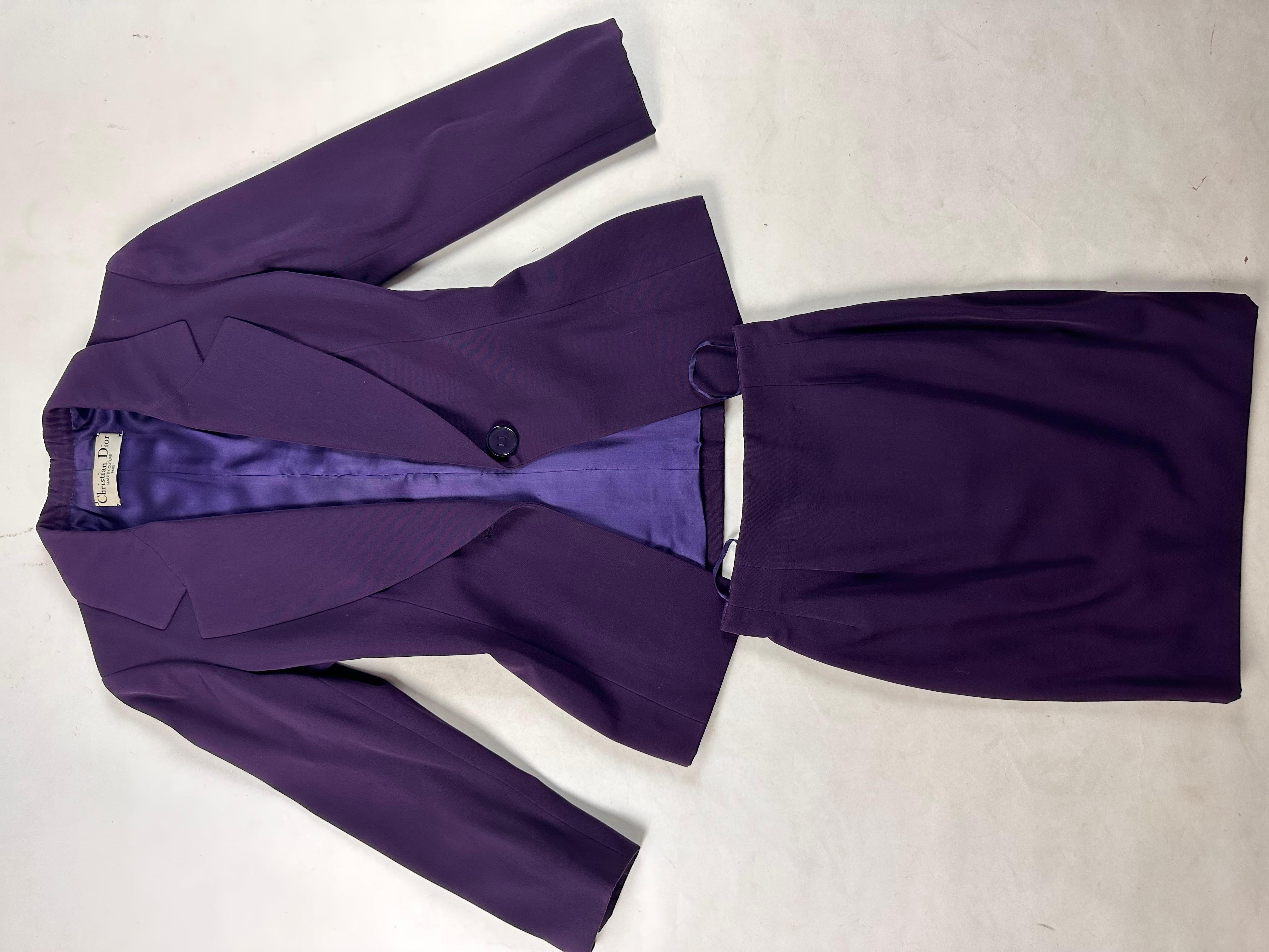 Skirt suit by Gianfranco Ferré for Christian Dior Haute Couture Circa 1995 For Sale 8