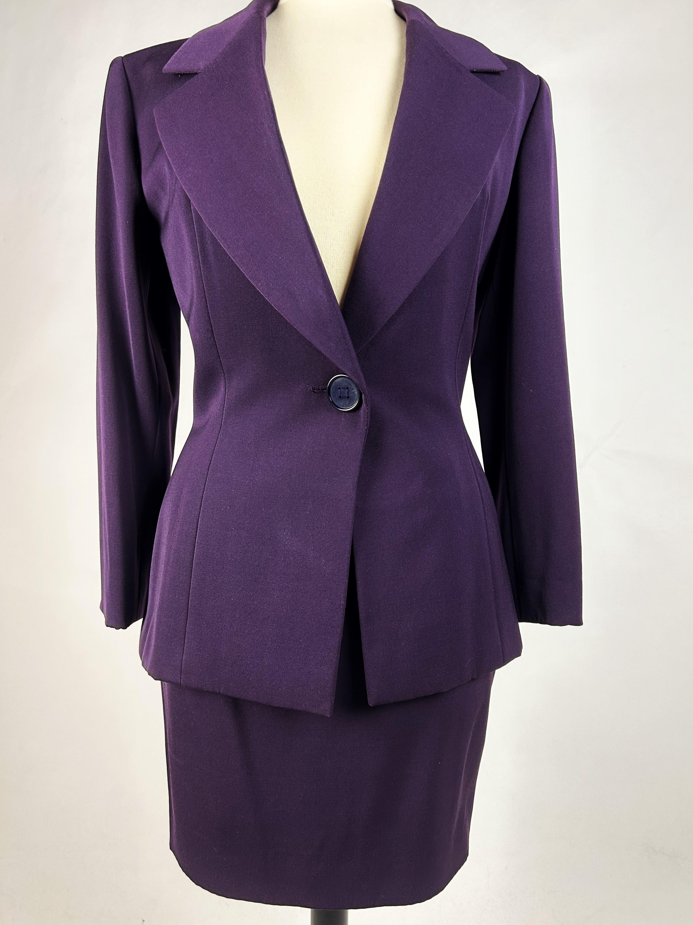 Skirt suit by Gianfranco Ferré for Christian Dior Haute Couture Circa 1995 For Sale 2