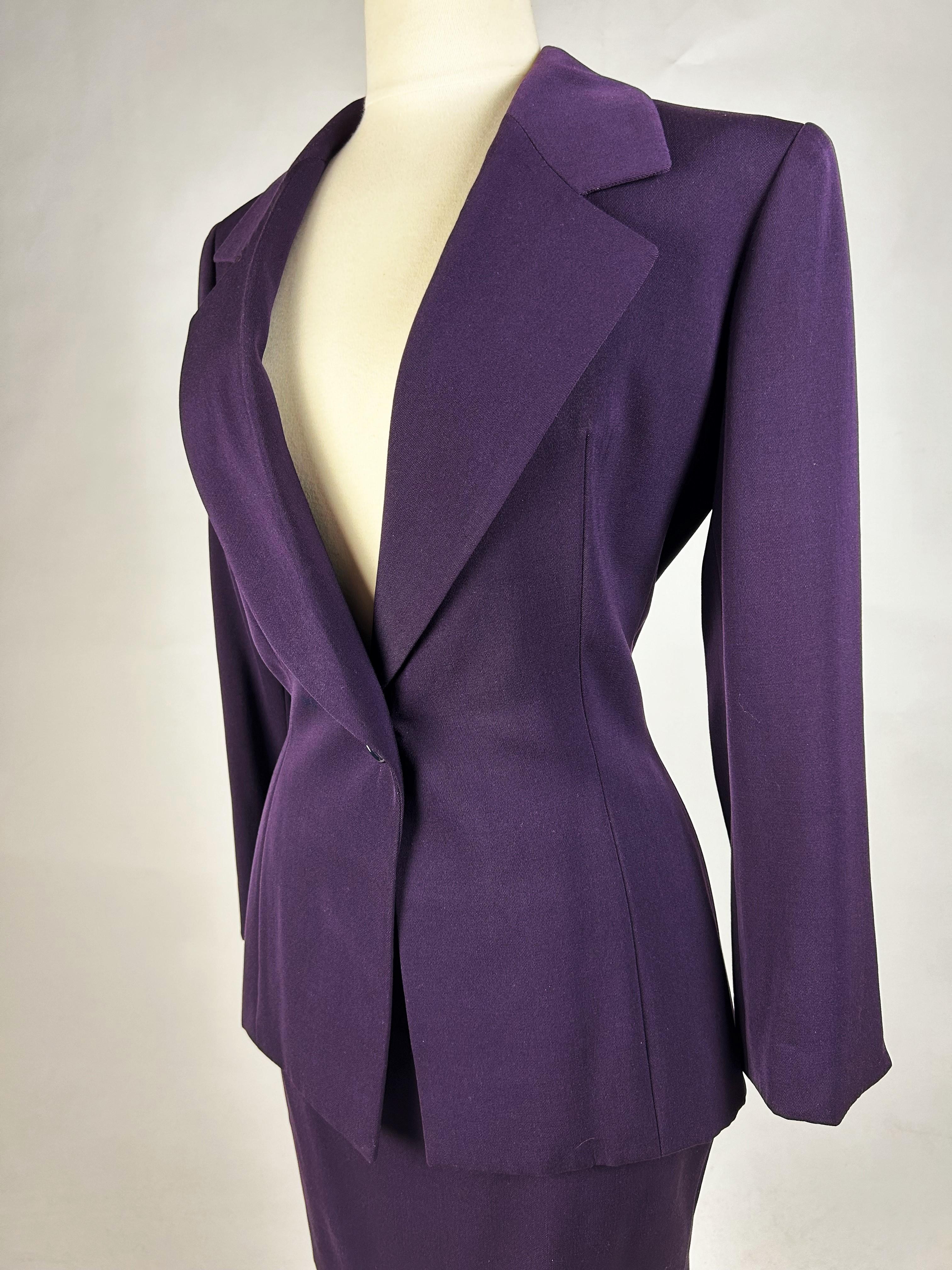 Skirt suit by Gianfranco Ferré for Christian Dior Haute Couture Circa 1995 For Sale 3