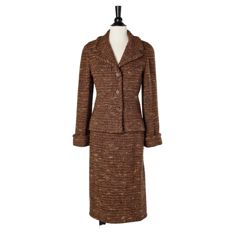 Skirt- suit in brown tweed Chanel and Chanel Boutique ( skirt) For