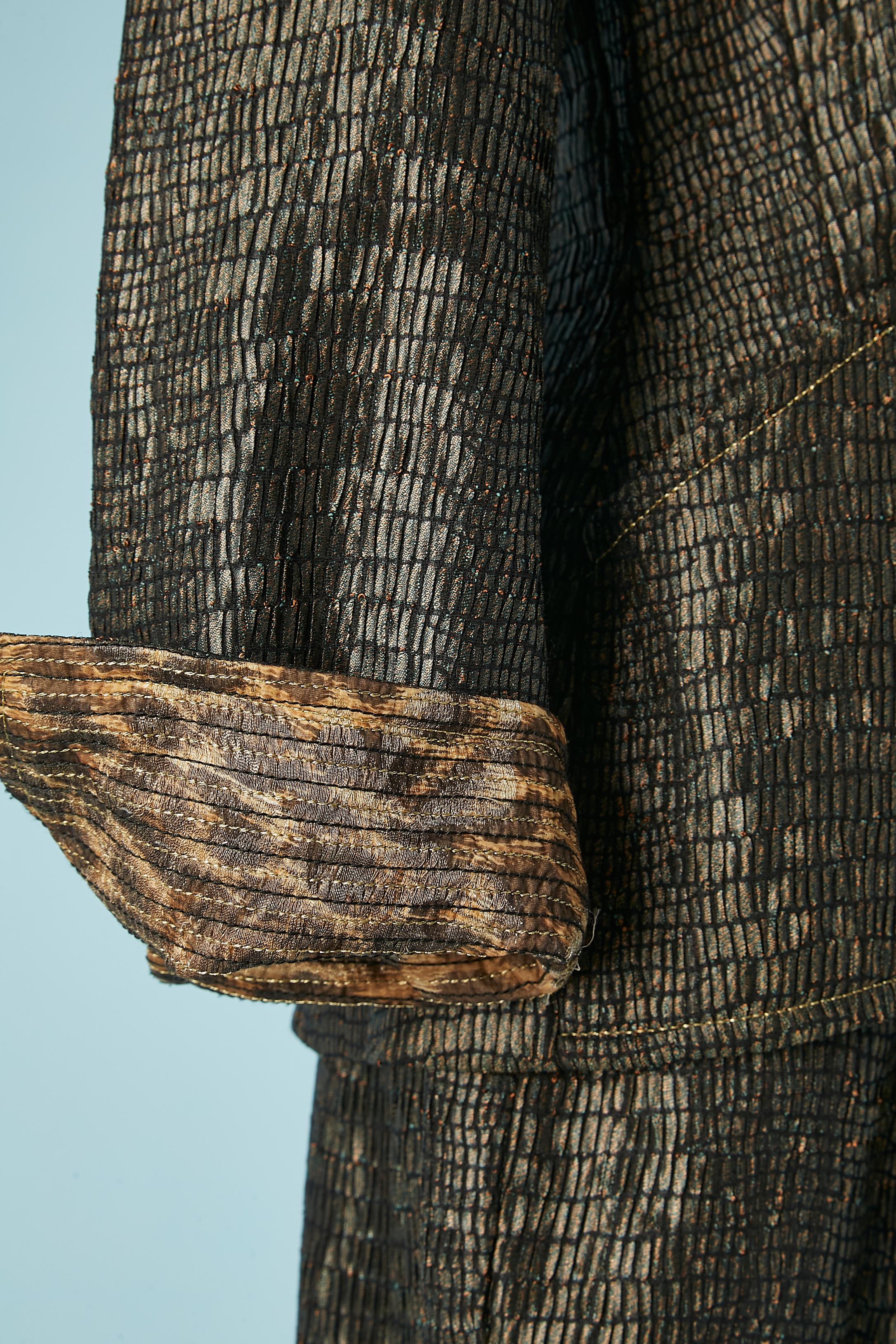 Skirt-suit in python jacquard pattern & leopard lining Christian Dior Boutique  In Excellent Condition For Sale In Saint-Ouen-Sur-Seine, FR