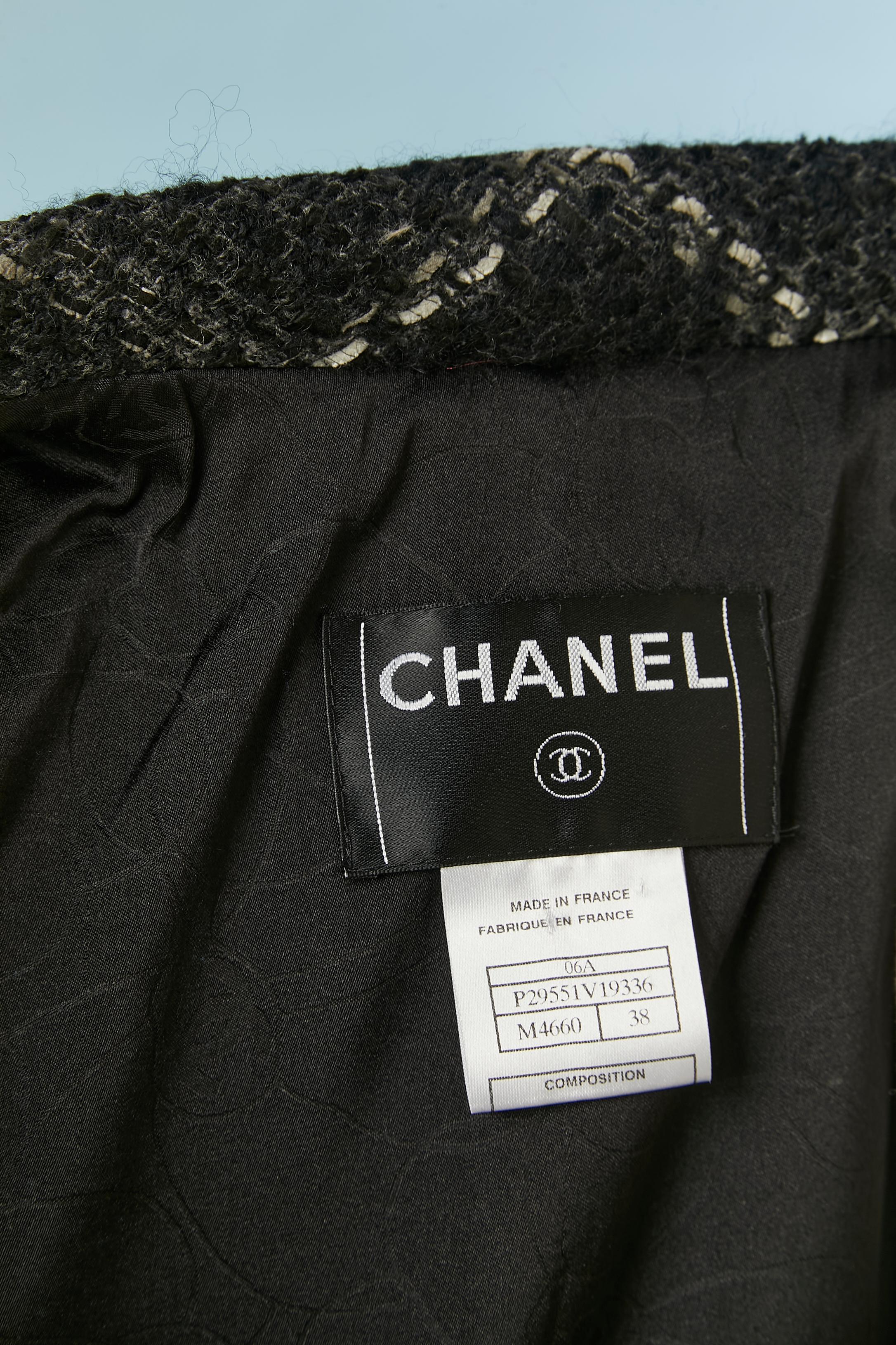 Rock-Anzug aus Tweed mit kariertem Muster Chanel  im Angebot 7