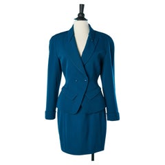 Traje-falda con chaqueta de doble botonadura y broches Thierry Mugler